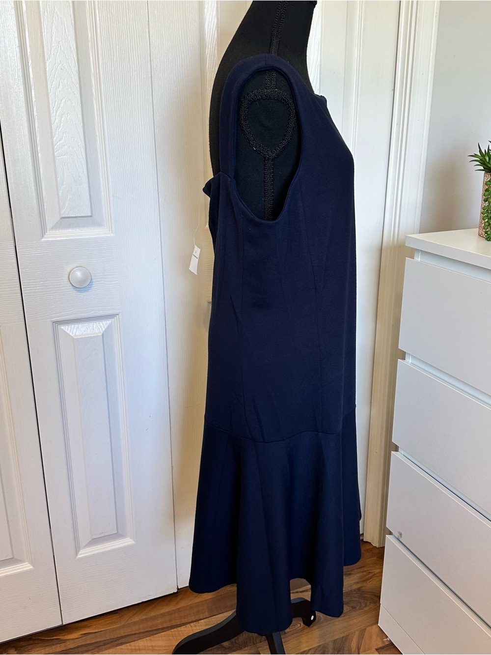 Ralph Lauren Sport Dark Navy Sleeveless Midi Dress Size XL Vintage Women’s NWT - Picture 3 of 12